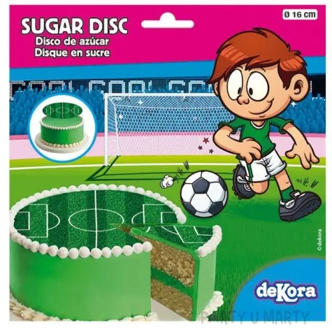 dekoracja tortu oplatek boisko 16 cm dekora