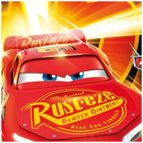 dekoracja tortu oplatek cars 20 cm dekora