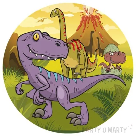 dekoracja tortu oplatek dinozaur 2 16 cm dekora