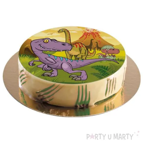 dekoracja tortu oplatek dinozaur 2 16 cm dekora