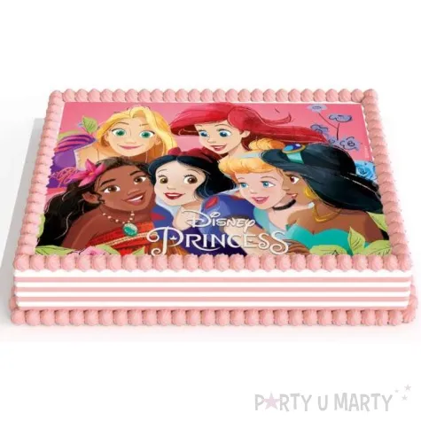 dekoracja tortu oplatek disney ksiezniczki 14 8 x 21 cm dekora