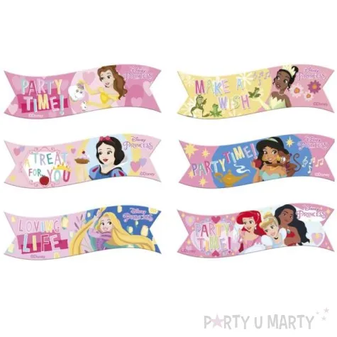 dekoracja tortu oplatek disney princess dekora 6 szt