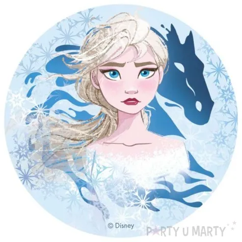 dekoracja tortu oplatek elastyczny bezglutenowy kraina lodu 20 cm dekora