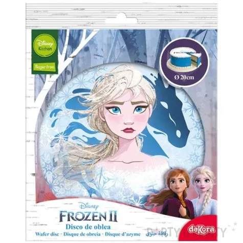 dekoracja tortu oplatek elastyczny bezglutenowy kraina lodu 20 cm dekora