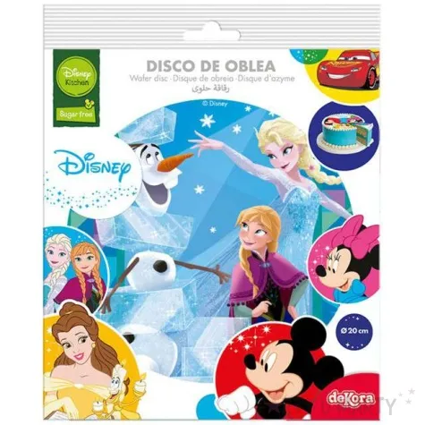 dekoracja tortu oplatek elastyczny bezglutenowy kraina lodu 20 cm dekora