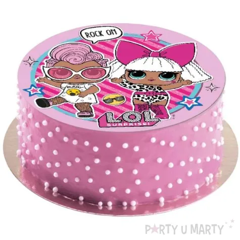 dekoracja tortu oplatek elastyczny bezglutenowy lol 20 cm dekora