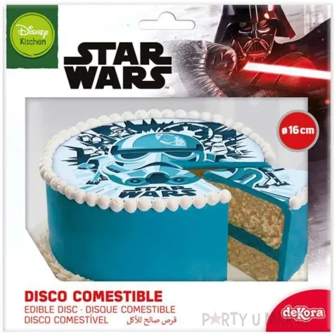 dekoracja tortu oplatek elastyczny bezglutenowy star wars 16 cm dekora