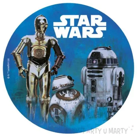 dekoracja tortu oplatek elastyczny bezglutenowy star wars 20 cm dekora