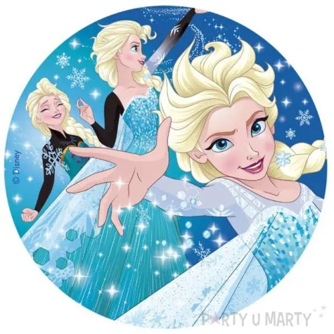 dekoracja tortu oplatek frozen 16 cm dekora