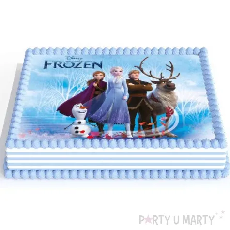dekoracja tortu oplatek frozen bohaterowie 14 8 x 21 cm dekora