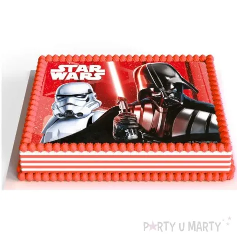dekoracja tortu oplatek gwiezdne wojny darth vader i stormtrooper 14 8 x 21 cm dekora