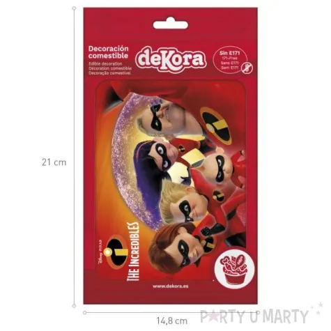 dekoracja tortu oplatek iniemamocni 15x21 cm dekora