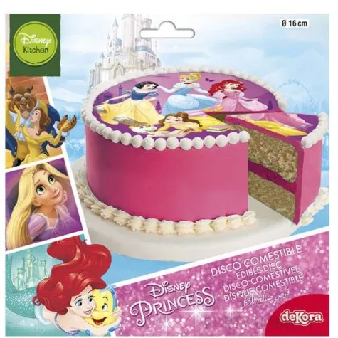 dekoracja tortu oplatek ksiezniczki disneya 16 cm dekora
