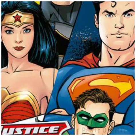 dekoracja tortu oplatek liga sprawiedliwych 16 cm dekora