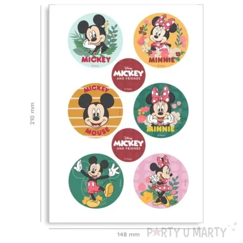 dekoracja tortu oplatek mickey minnie 5 8 cm dekora