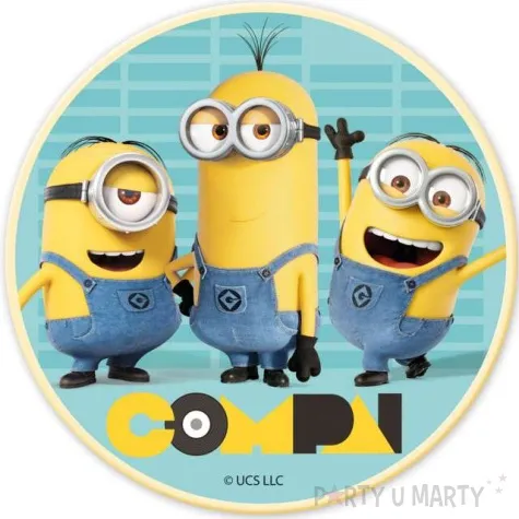 dekoracja tortu oplatek minionki 11 2 cm