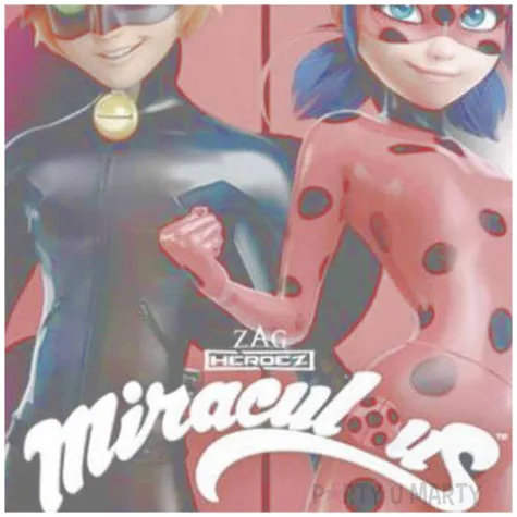 dekoracja tortu oplatek miraculous 16 cm dekora