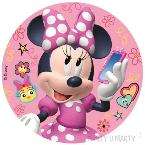 dekoracja tortu oplatek myszka minnie 16 cm dekora