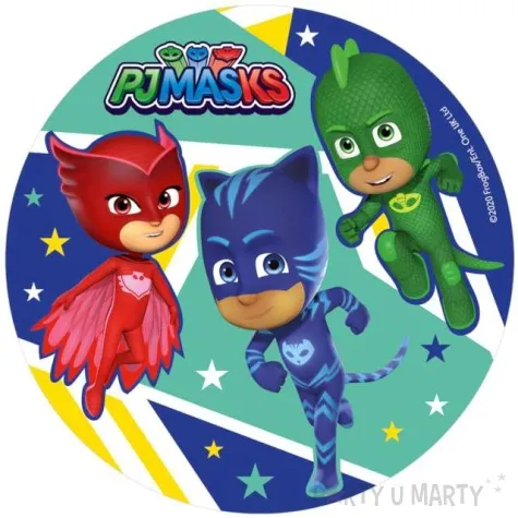 dekoracja tortu oplatek pj masks pidzamersi 20 cm dekora