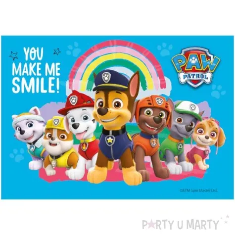 dekoracja tortu oplatek psi patrol 14 8 x 21 cm dekora