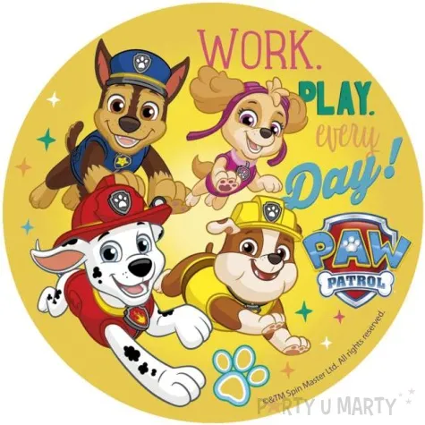 dekoracja tortu oplatek psi patrol druzyna 20 cm dekora