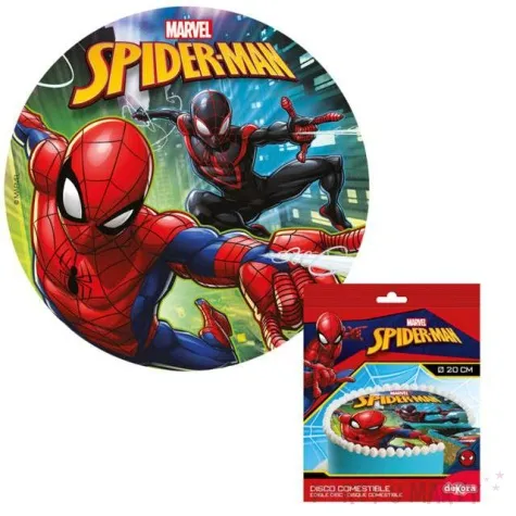 dekoracja tortu oplatek spiderman 20 cm dekora