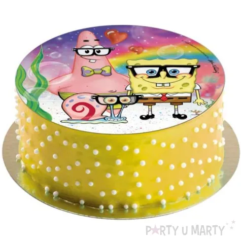 dekoracja tortu oplatek spongebob 20 cm dekora