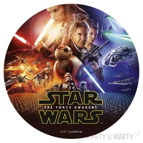 dekoracja tortu oplatek star wars 20 cm dekora