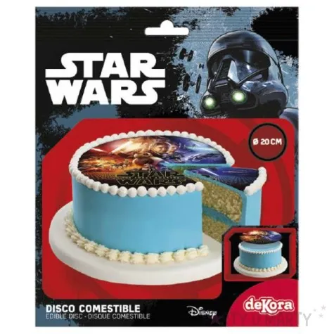dekoracja tortu oplatek star wars 20 cm dekora