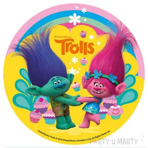 dekoracja tortu oplatek trolle 16 cm dekora