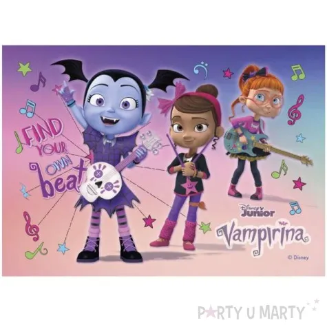 dekoracja tortu oplatek vampirina i przyjaciele 15x21 cm dekora