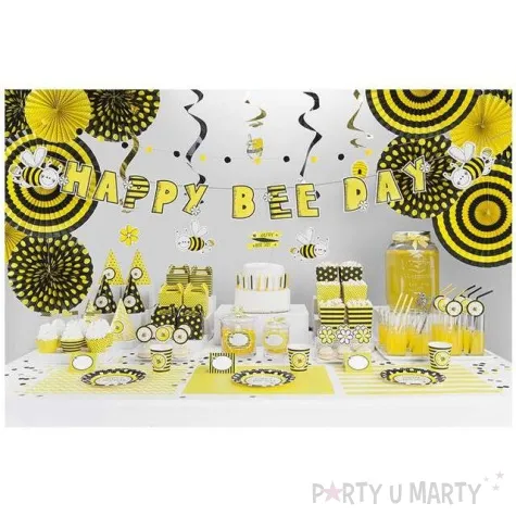 dekoracja tortu piker happy bee day pszczolka 14 cm