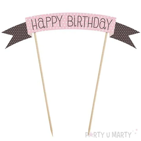 dekoracja tortu piker happy birthday sweets 16 cm