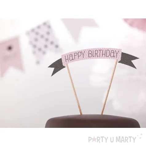 dekoracja tortu piker happy birthday sweets 16 cm