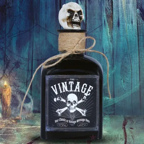 dekoracja trucizna czaszka guirca 20 cm