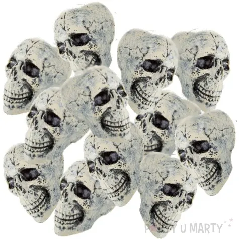 dekoracja trupie czaszki czakos 11x8 cm 12 szt