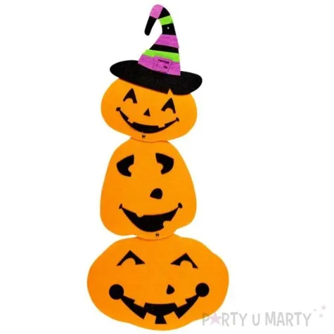 dekoracja trzy dynie pomaranczowa widmann 60cm