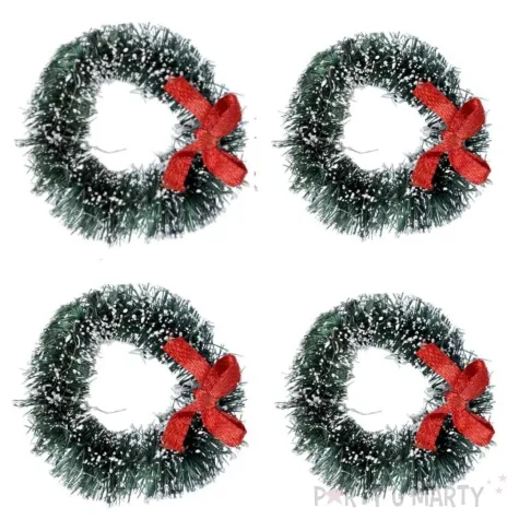 dekoracja wianki z kokarda titanum 4 szt