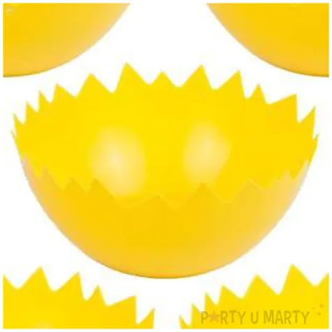 dekoracja wiekanocne skorupki zolte czakos 5 szt