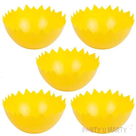 dekoracja wiekanocne skorupki zolte czakos 5 szt