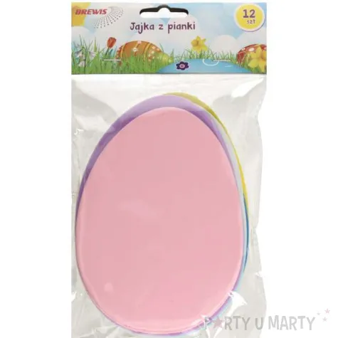 dekoracja wielkanocne pisanki xl piankowa brewis 12 szt