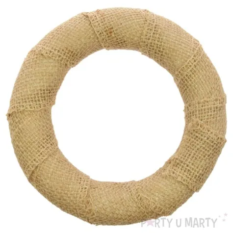 dekoracja wieniec baza jutowa brazowy arpex 14 5 cm