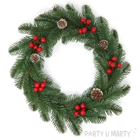 dekoracja wieniec swiateczny guirca