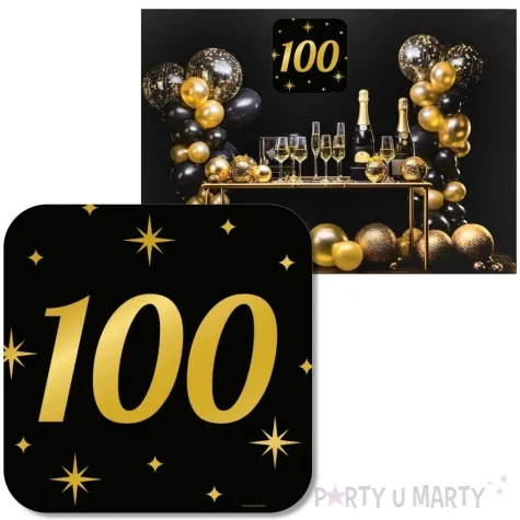 dekoracja wiszaca 100 urodziny classy party 50x50 cm pd party