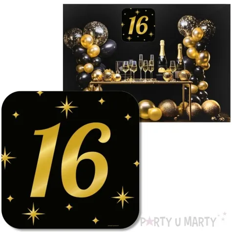 dekoracja wiszaca 16 urodziny classy party 50x50 cm pd party