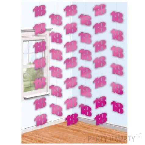 dekoracja wiszaca 18 amscan rozowa 6 x 2 1 m