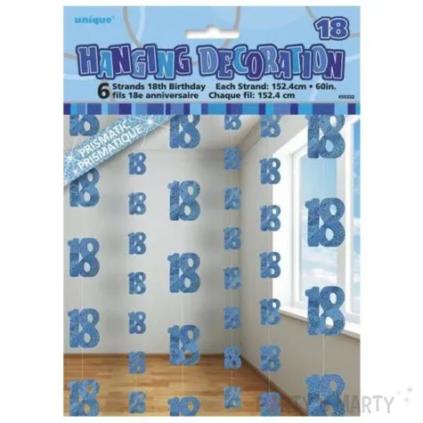 dekoracja wiszaca 18 unique niebieska 6 x 1 52 m