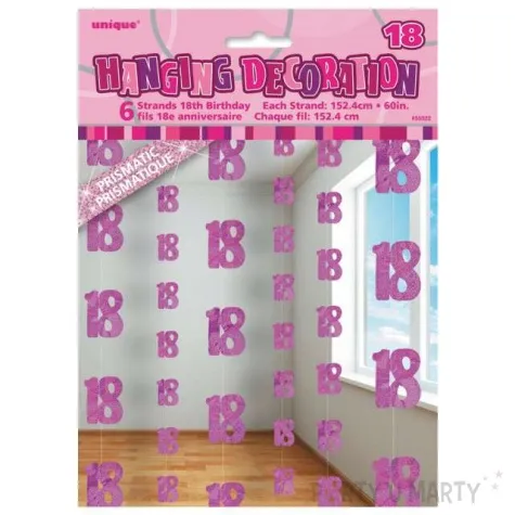 dekoracja wiszaca 18 unique rozowa 6 x 1 52 m