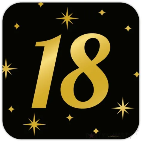 dekoracja wiszaca 18 urodziny classy party 50x50 cm pd party