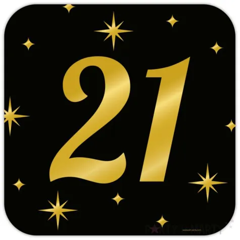 dekoracja wiszaca 21 urodziny classy party 50x50 cm pd party